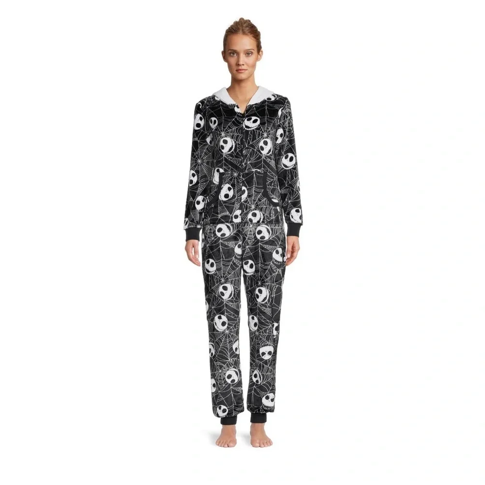 Black and White Skeleton Print Onesie